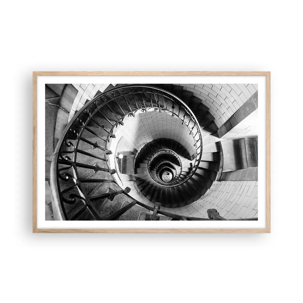 Póster en marco roble claro - Cada vez más alto - 91x61 cm