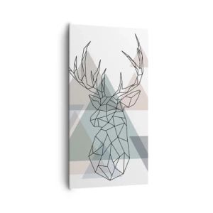 Cuadro sobre lienzo - Impresión de Imagen - En un bosque geométrico - 65x120 cm