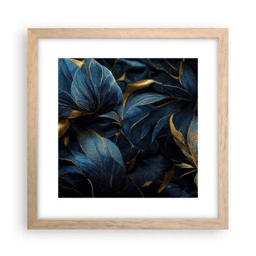 Póster en marco roble claro - Forradas de oro - 30x30 cm