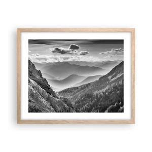 Póster en marco roble claro - Hasta el horizonte - 50x40 cm