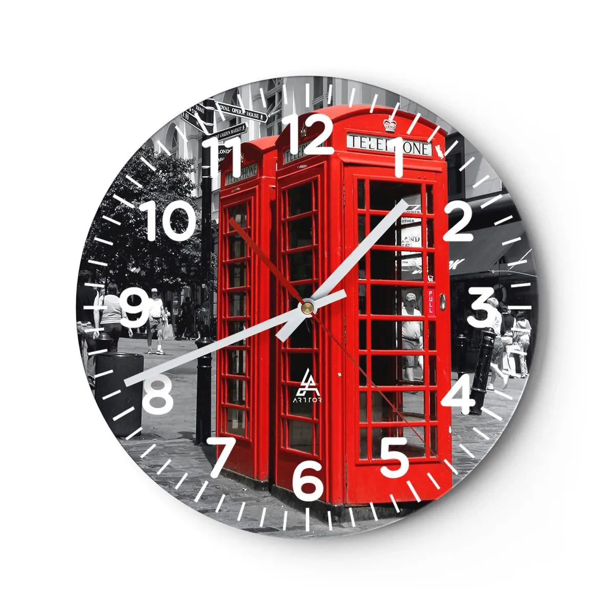 Reloj de pared - Reloj de vidrio - , - 40x40 cm