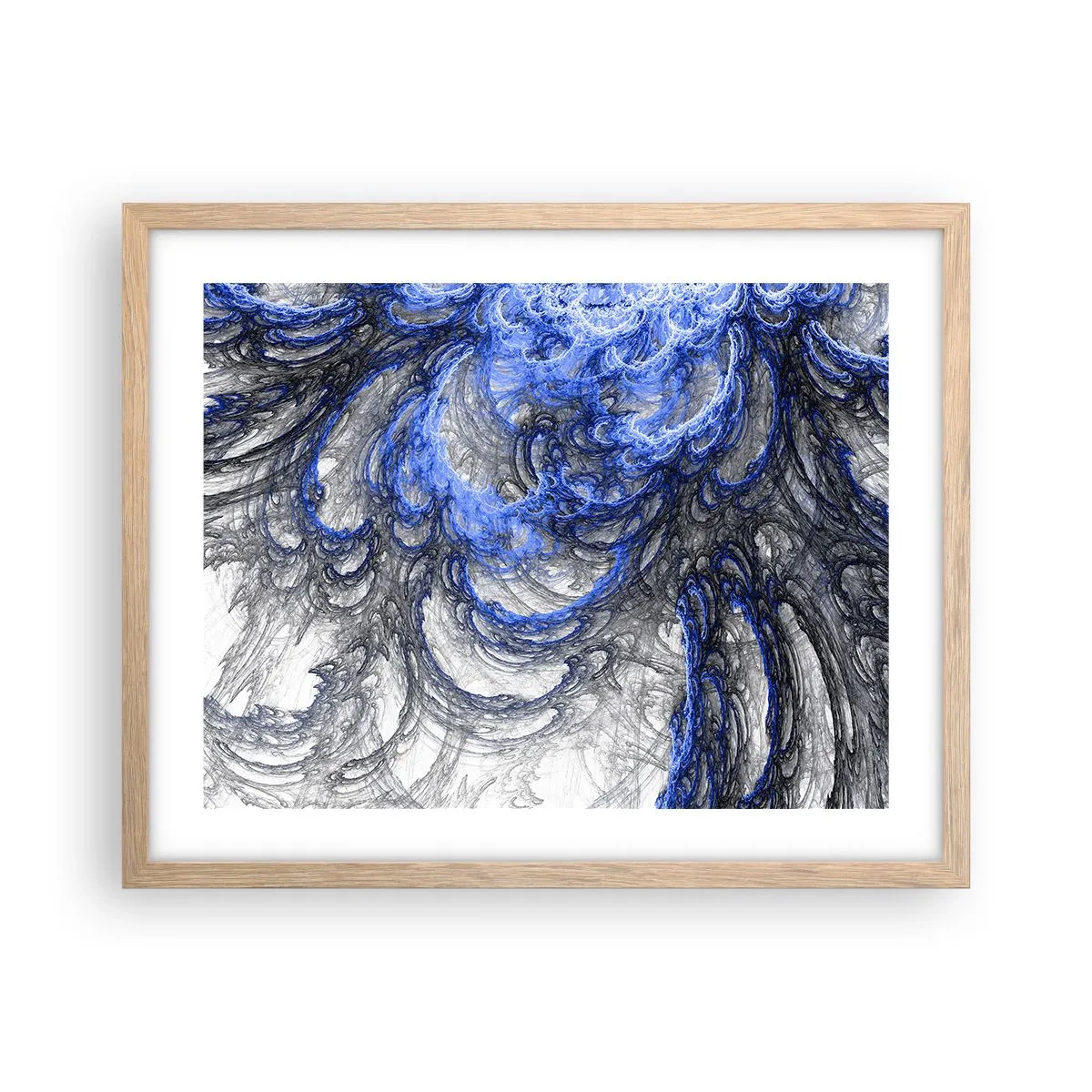 Póster en marco roble claro - El nacimiento de una ola - 50x40 cm