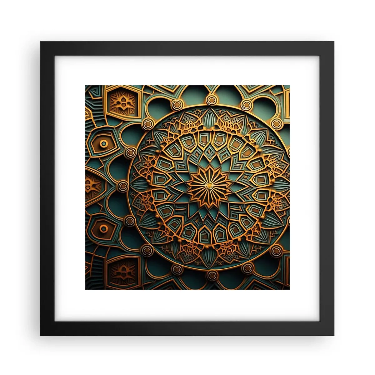 Póster en marco negro - En un clima árabe - 30x30 cm