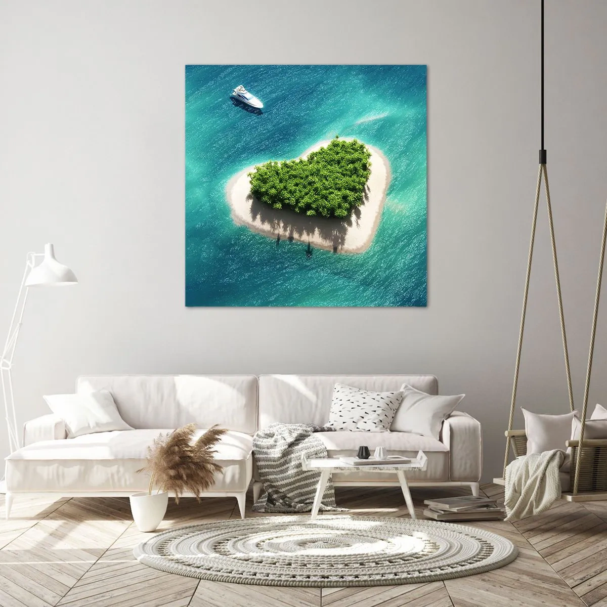 Cuadro sobre lienzo - Impresión de Imagen - Me encanta el verano - 50x50 cm