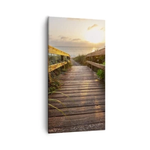 Cuadro sobre lienzo - Impresión de Imagen - Y directamente a la orilla - 55x100 cm