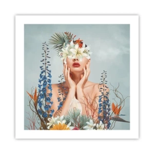Póster - Mujer-flor - 50x50 cm