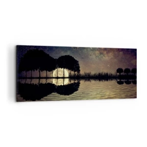 Cuadro sobre lienzo - Impresión de Imagen - Noche en el fin del mundo - 100x40 cm