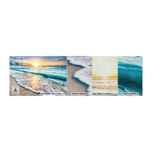 Muestra de fotomural Premium Sand - Un espectáculo digno de ver - Paisaje, Playa, Atardecer - 100x30 cm
