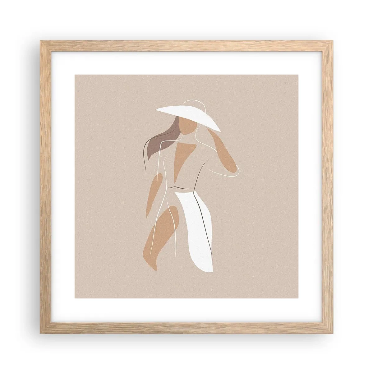 Póster en marco roble claro - La moda es alegría - 40x40 cm