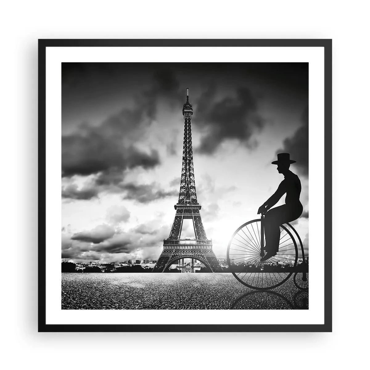 Póster en marco negro - Añoranza de la Belle Epoque - 60x60 cm