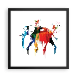 Póster en marco negro - Todo el mundo puede bailar - 40x40 cm