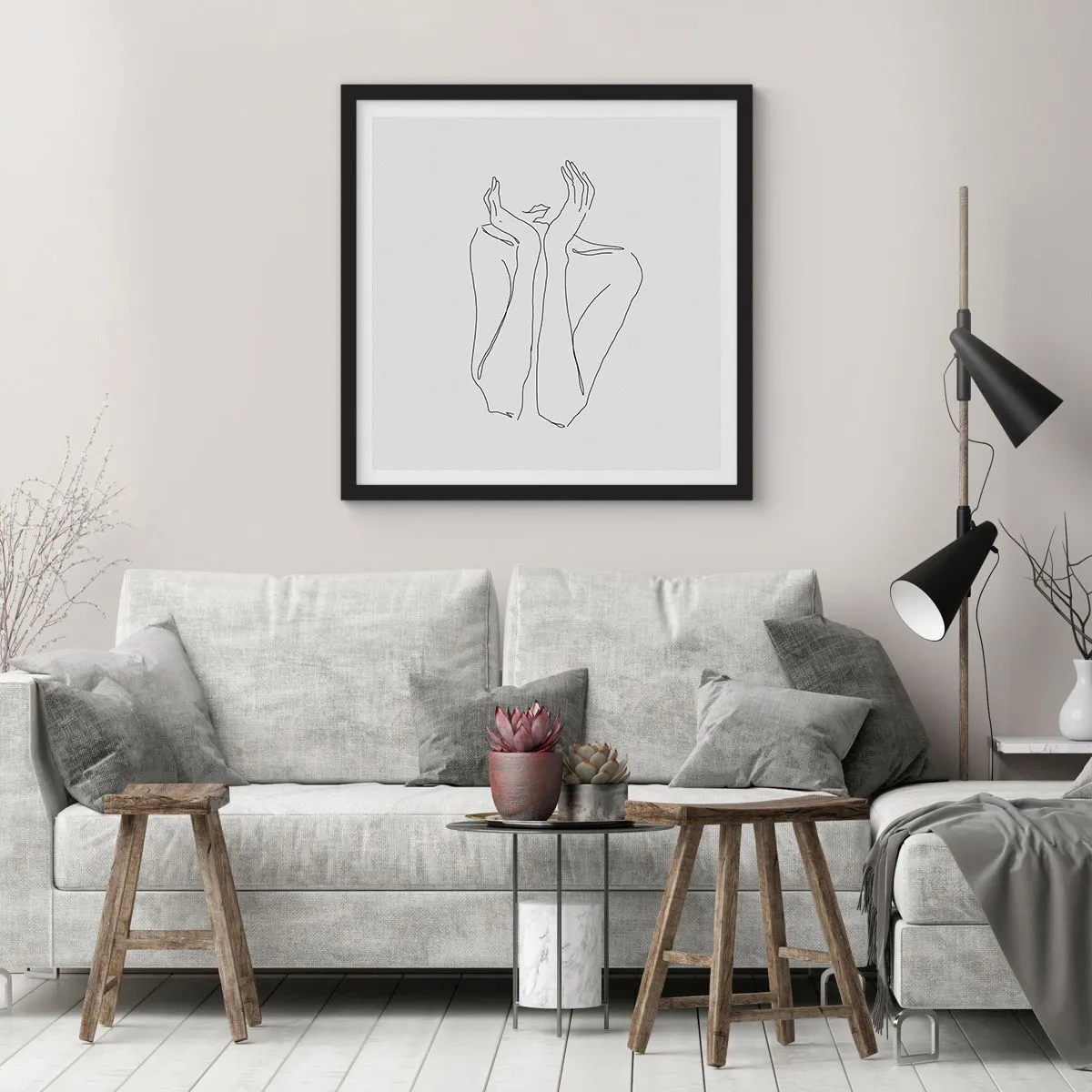 Póster en marco negro - Con qué sueñan las mujeres - 30x30 cm