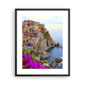 Póster en marco negro - La ciudad de la risa - 40x50 cm