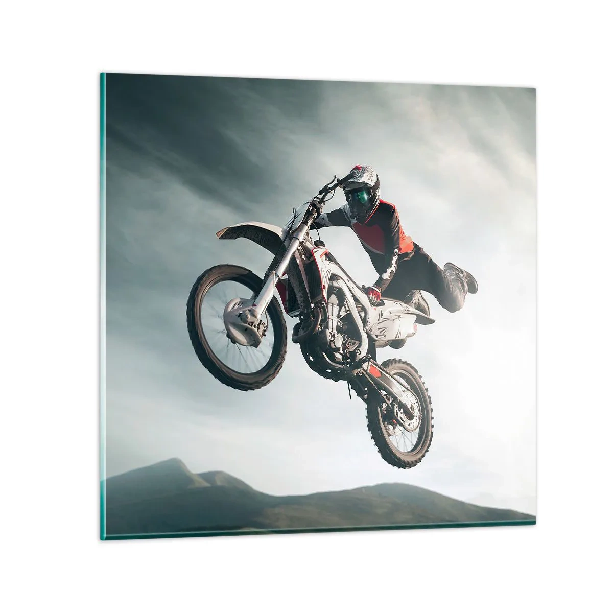 Cuadro sobre vidrio - Impresiones sobre Vidrio - No hay diversión sin riesgo - 50x50 cm