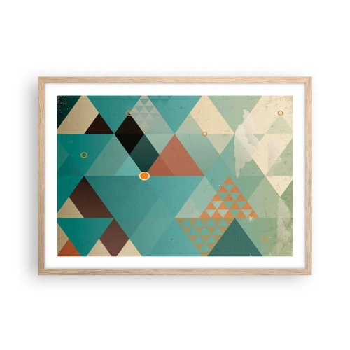 Póster en marco roble claro - Uno para todos y todos para uno - 70x50 cm