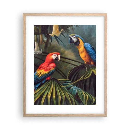 Póster en marco roble claro - Romanticismo en los trópicos - 40x50 cm