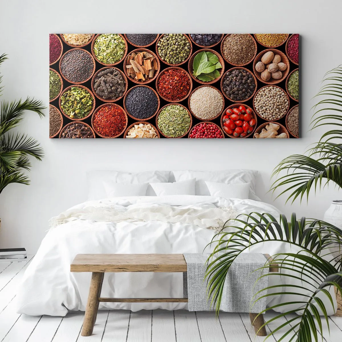 Cuadro sobre lienzo - Impresión de Imagen - Todos los sabores del mundo - 100x40 cm