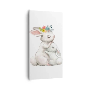 Cuadro sobre lienzo - Impresión de Imagen - En ningún lugar mejor que con mamá - 65x120 cm