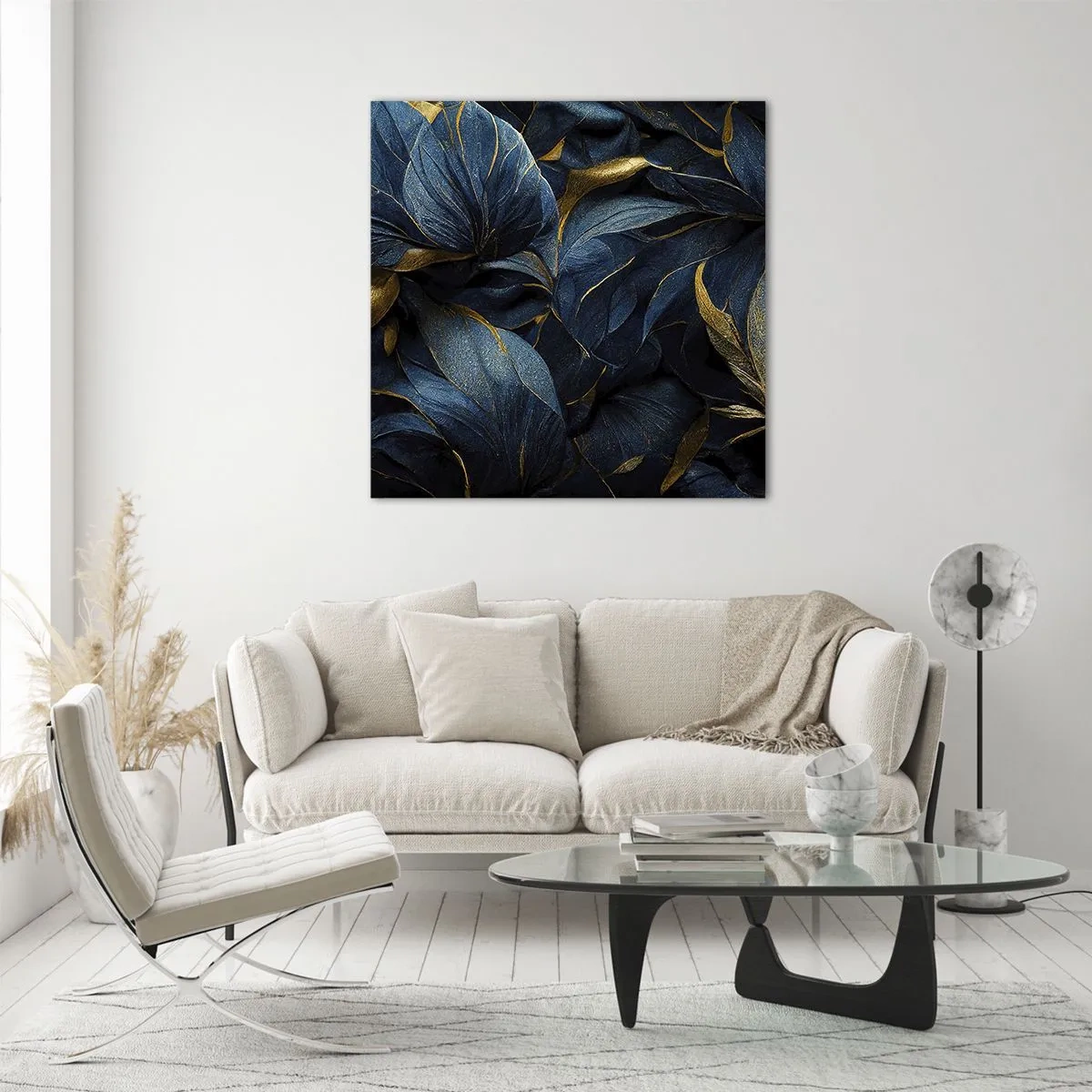 Cuadro sobre vidrio - Impresiones sobre Vidrio - Forradas de oro - 70x70 cm