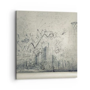 Cuadro sobre lienzo - Impresión de Imagen - Mi gloriosa vida en la ciudad - 70x70 cm
