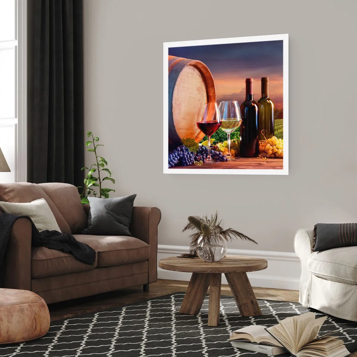 Póster - Aquí la vida tiene un sabor - 60x60 cm