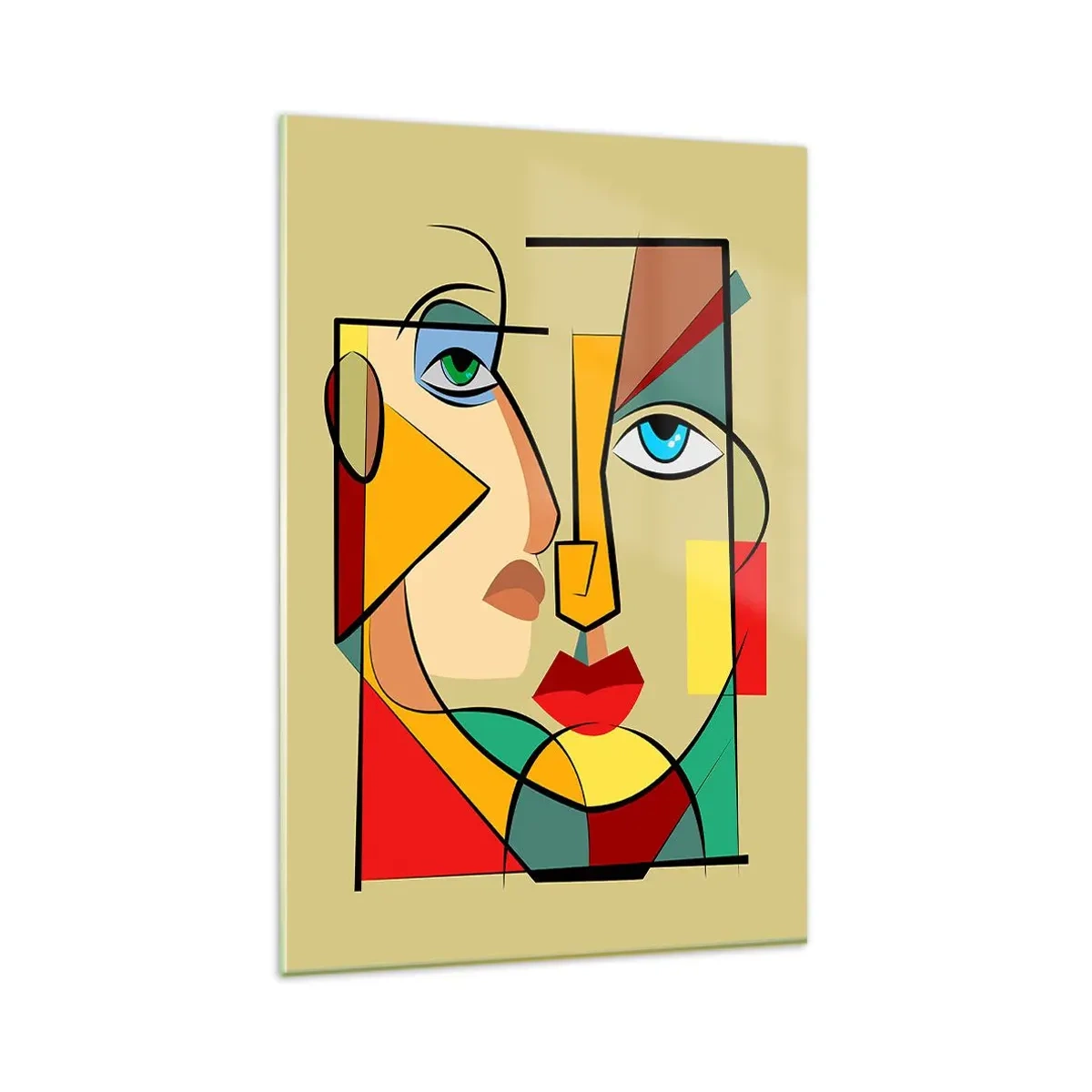 Cuadro sobre vidrio - Impresiones sobre Vidrio - Una pareja emparejada - 80x120 cm