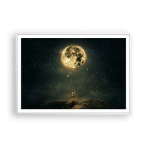 Póster en marco blanco - El que robó la luna - 100x70 cm