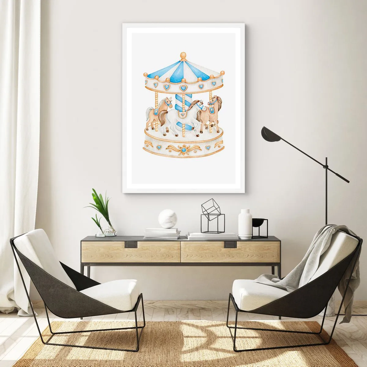 Póster en marco blanco - Dulce infancia - 61x91 cm