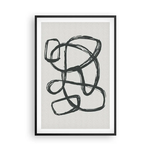 Póster en marco negro - Abstracción en bucle - 61x91 cm