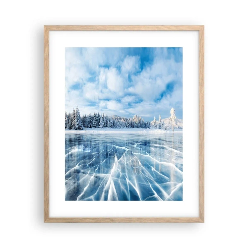 Póster en marco roble claro - Vista deslumbrante y cristalina - 40x50 cm