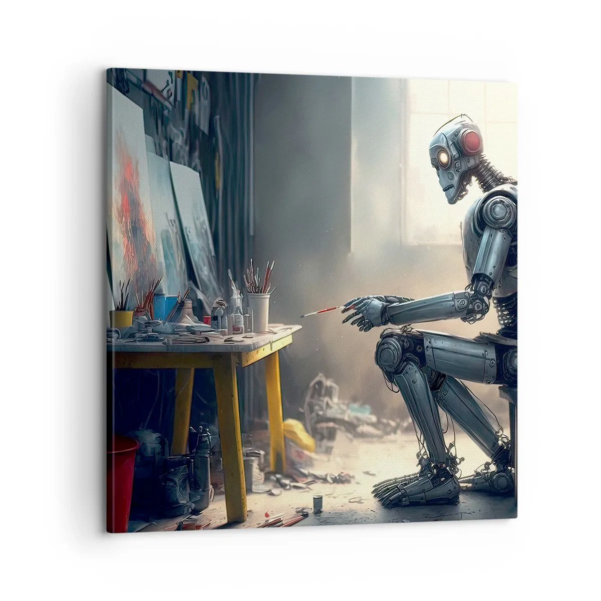 Cuadro sobre lienzo - Impresión de Imagen - El acto de creación - 60x60 cm