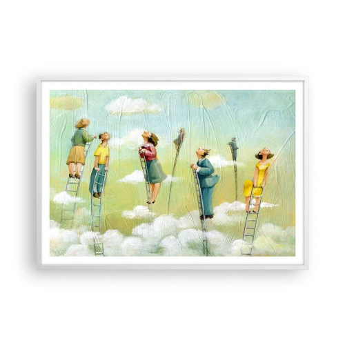 Póster en marco blanco - Sigue tu sueño - 100x70 cm