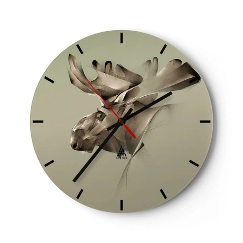 Reloj de pared - Reloj de vidrio - El suave poder de la paz - 40x40 cm
