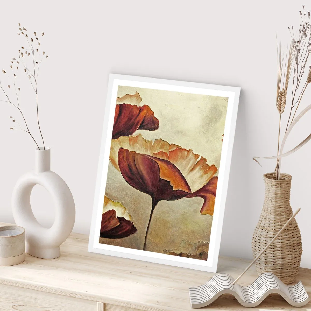 Póster en marco blanco - Prado de prados - 40x50 cm