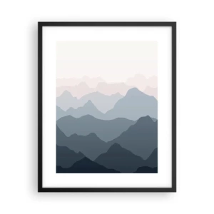 Póster en marco negro - Cordilleras a la vista - 40x50 cm
