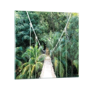 Cuadro sobre vidrio - Impresiones sobre Vidrio - ¡Bienvenido a la selva! - 50x50 cm