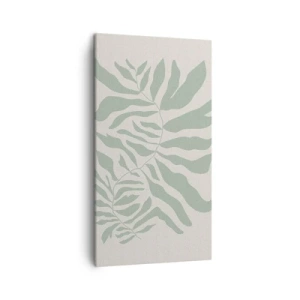 Cuadro sobre lienzo - Impresión de Imagen - Rama esmeralda - 45x80 cm