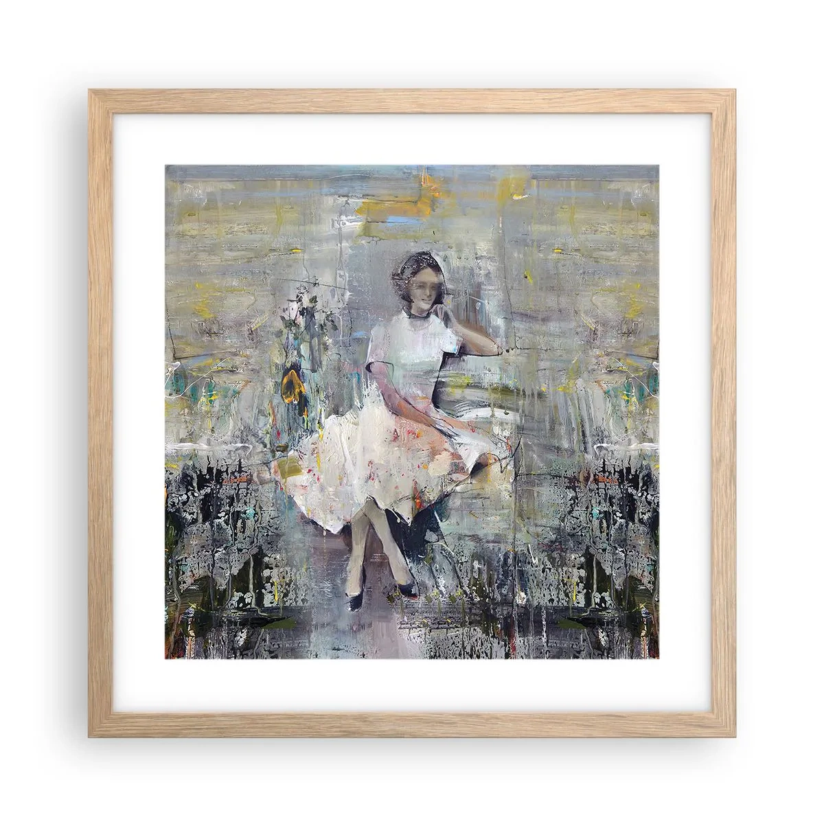 Póster en marco roble claro - Clásica y moderna - 40x40 cm