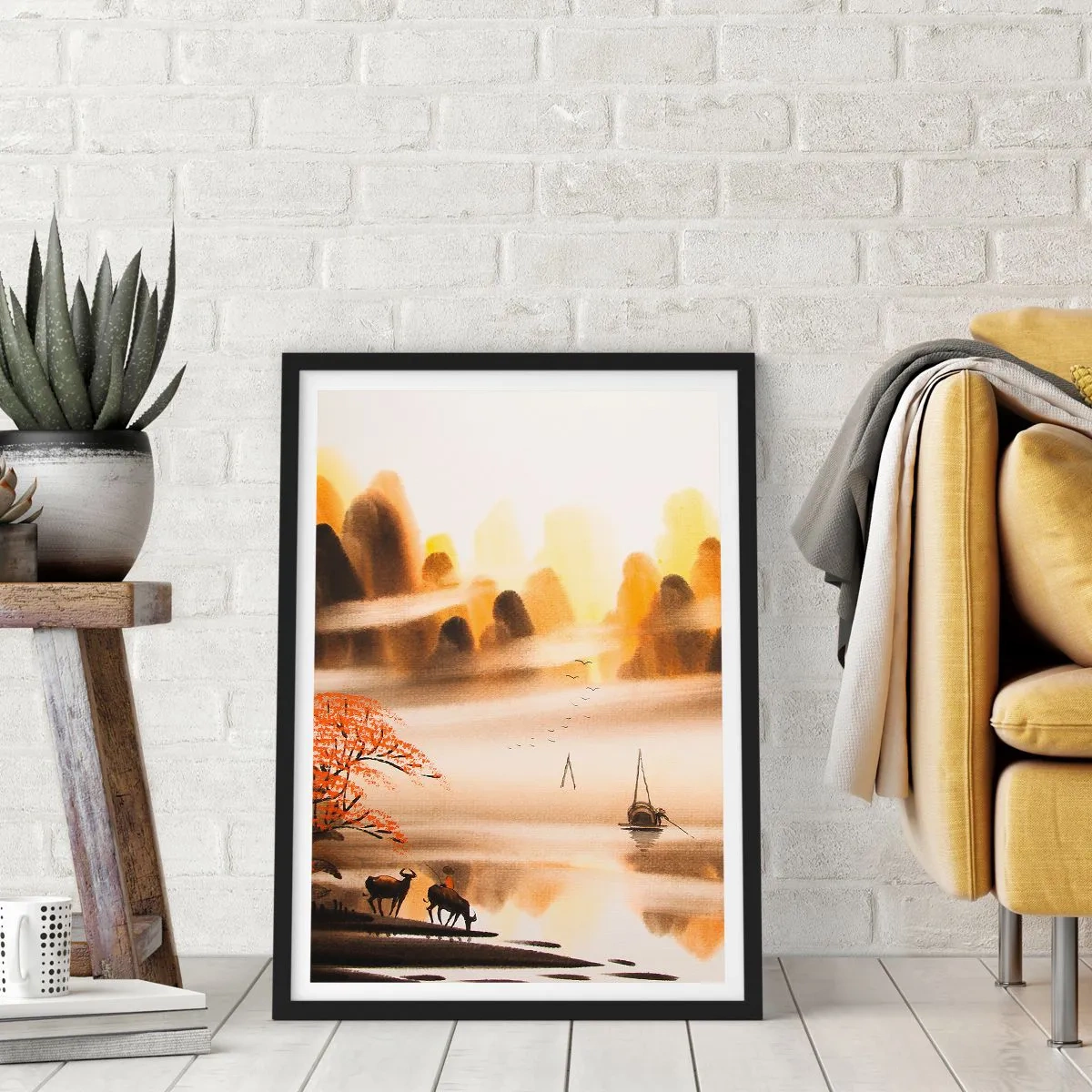 Póster en marco negro - Más allá del Lejano Oriente - 50x70 cm
