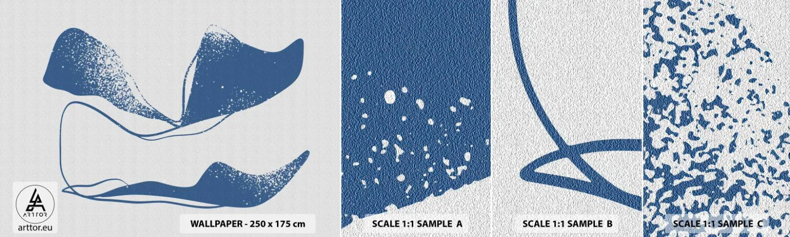 Muestra De Fotomural Standard Eco - Abstracción con alas - Minimalismo, Abstracción, Pedazo - 100x30 cm