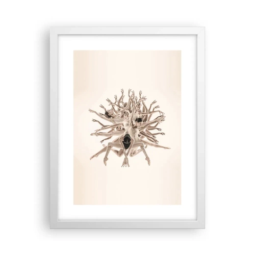 Póster en marco blanco - Floreciendo en la danza - 30x40 cm