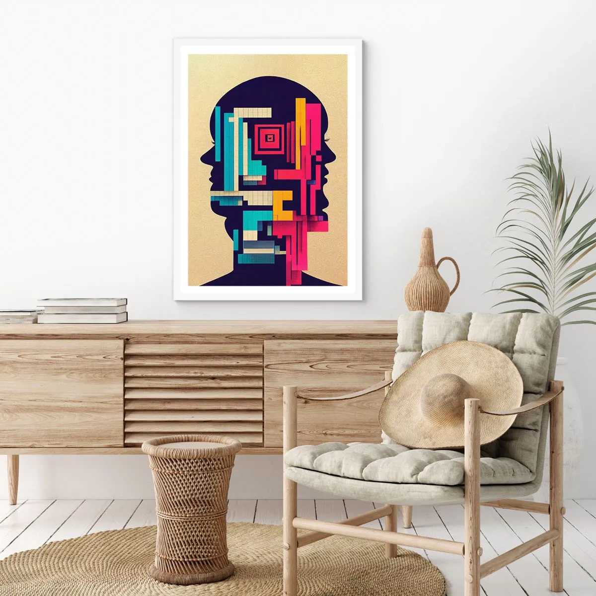 Póster en marco blanco - Nuevos conocimientos - 70x100 cm