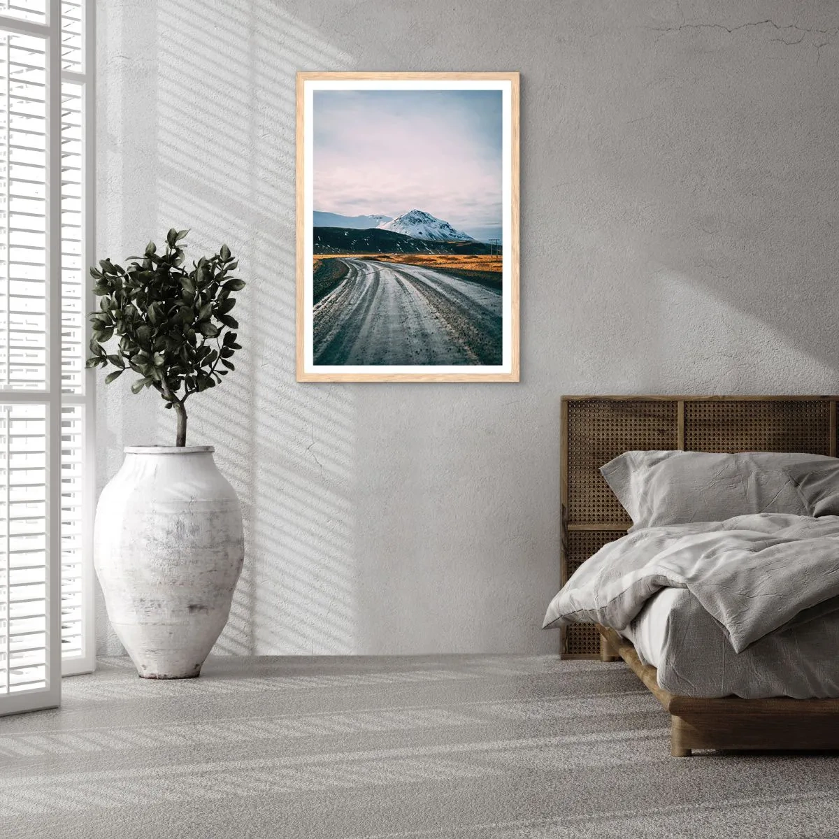 Póster en marco roble claro - En el ambiente islandés - 50x70 cm