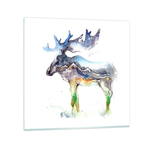 Cuadro sobre vidrio - Impresiones sobre Vidrio - El héroe de un cuento de invierno - 30x30 cm