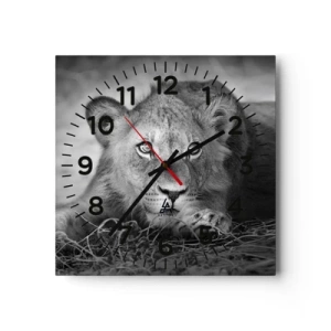Reloj de pared - Reloj de vidrio - Un cachorro real - 40x40 cm