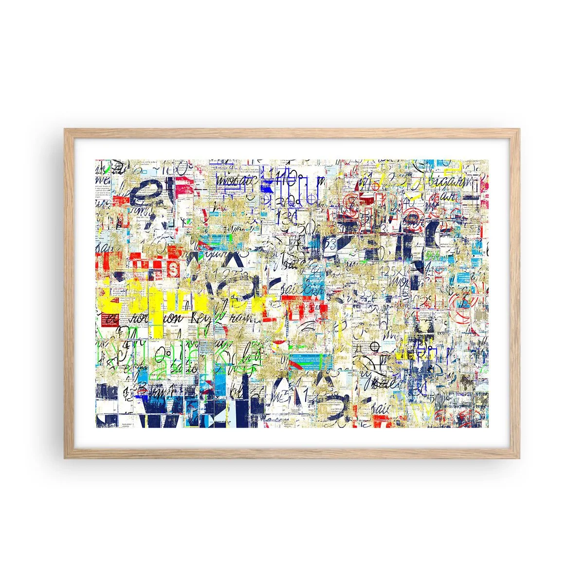 Póster en marco roble claro - Simplemente agradable a la vista - 70x50 cm