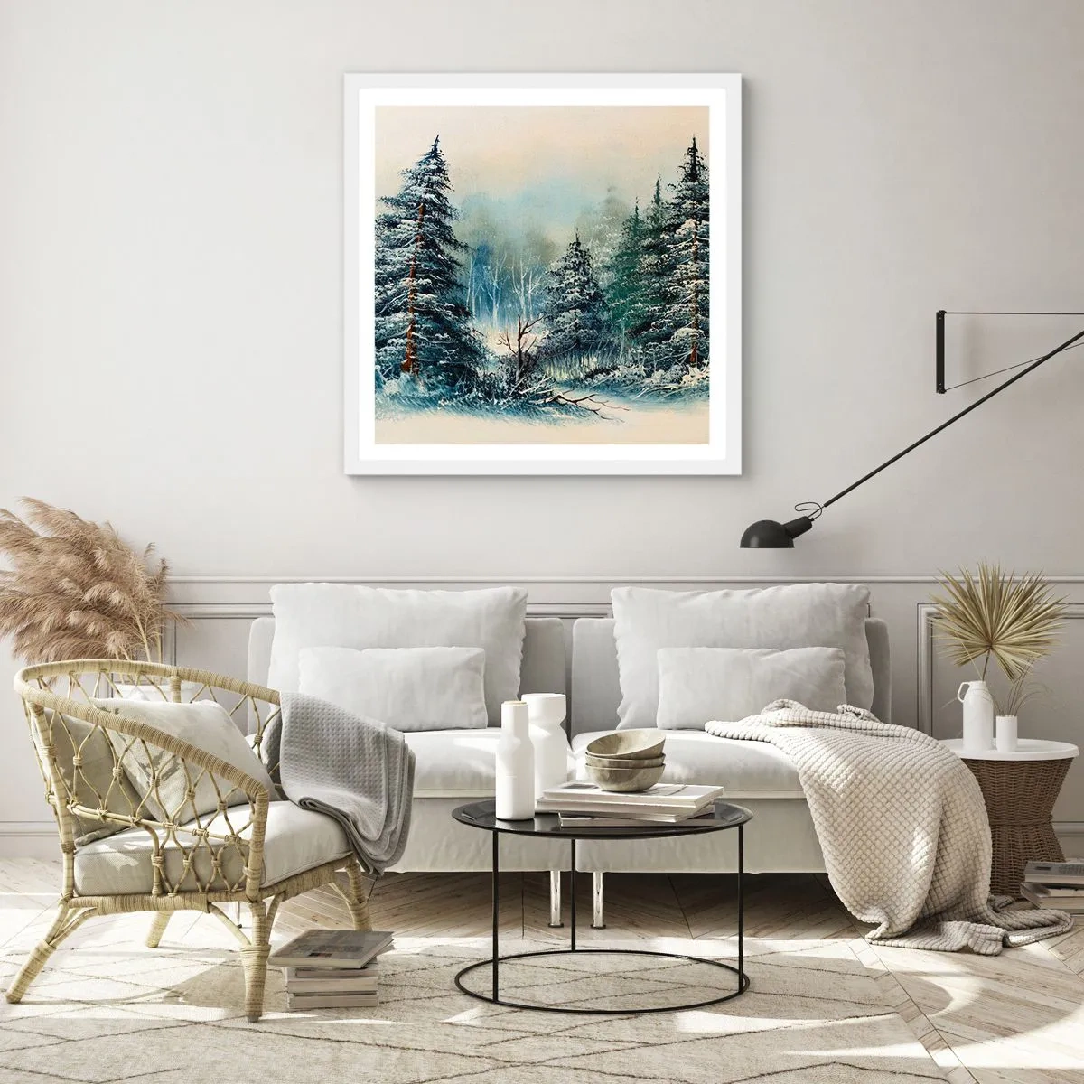 Póster en marco blanco - Preparados para la Navidad - 40x40 cm