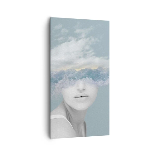 Cuadro sobre lienzo - Impresión de Imagen - Con la cabeza en las nubes - 55x100 cm