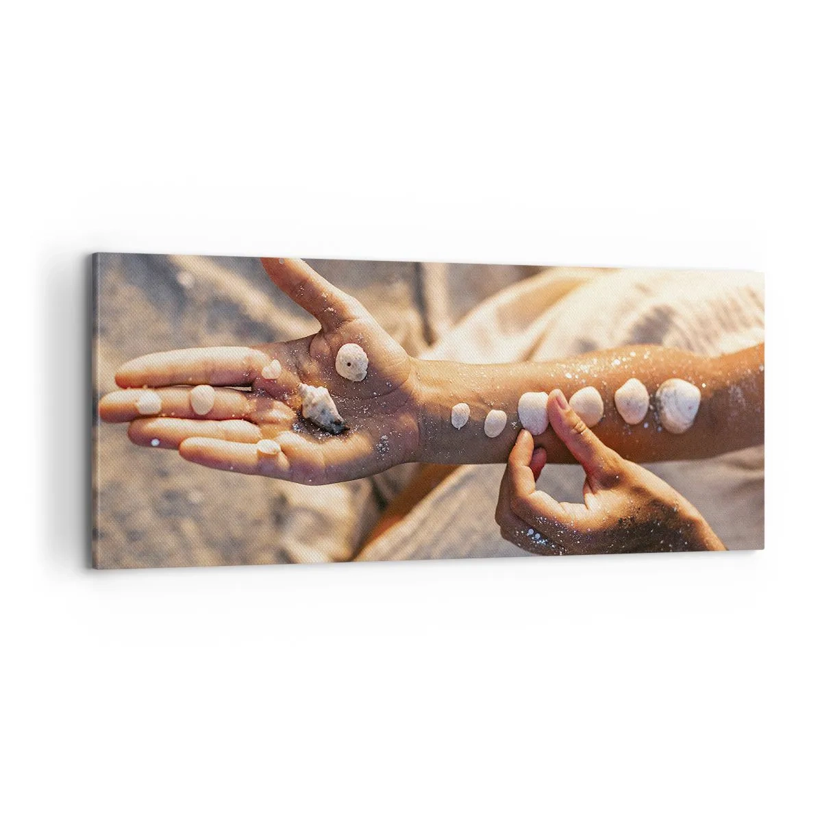 Cuadro sobre lienzo - Impresión de Imagen - La belleza al alcance de la mano - 100x40 cm