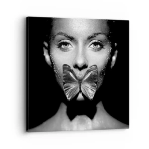 Cuadro sobre lienzo - Impresión de Imagen - Beso de mariposa - 30x30 cm